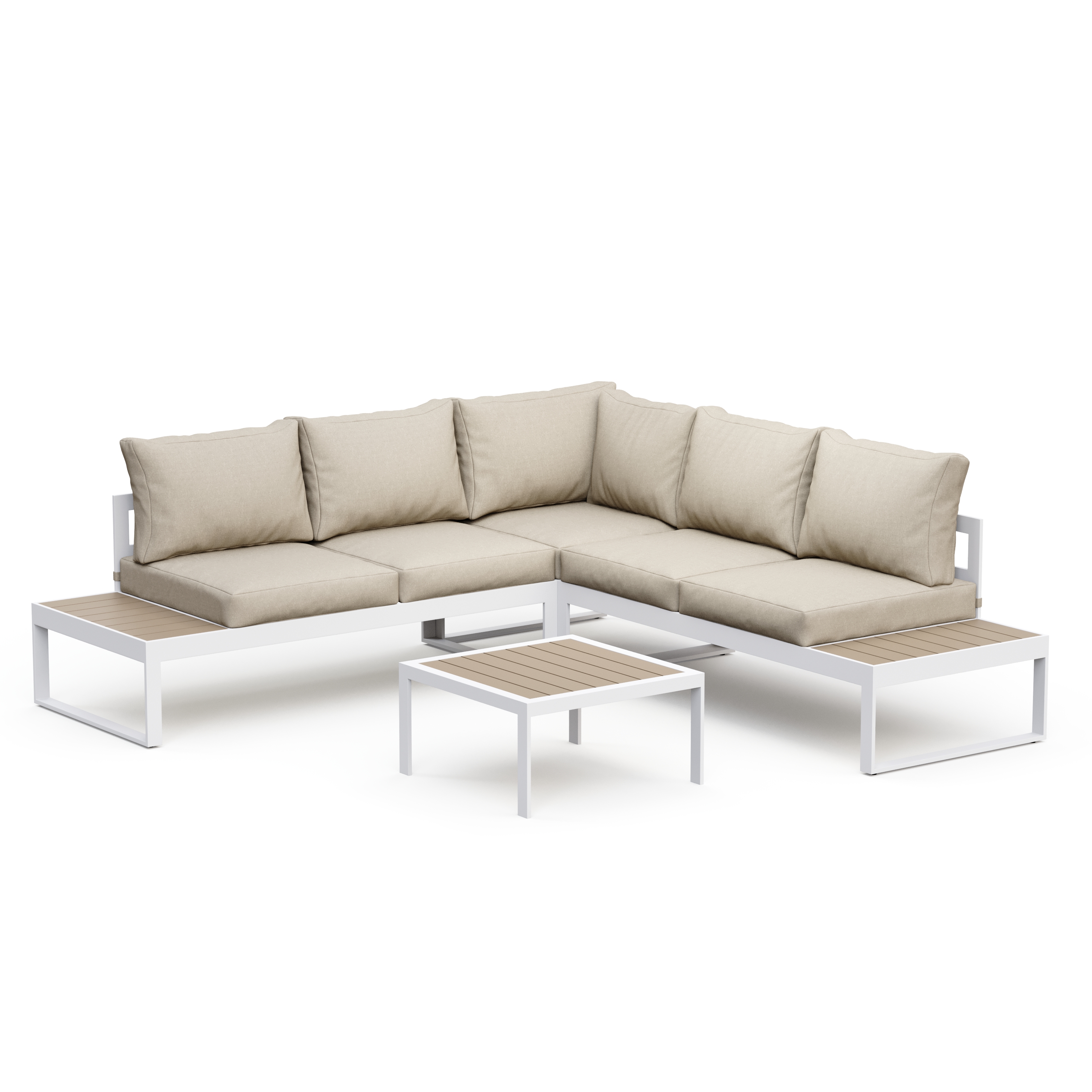 Lounge CAMILA beige/weiss/braun