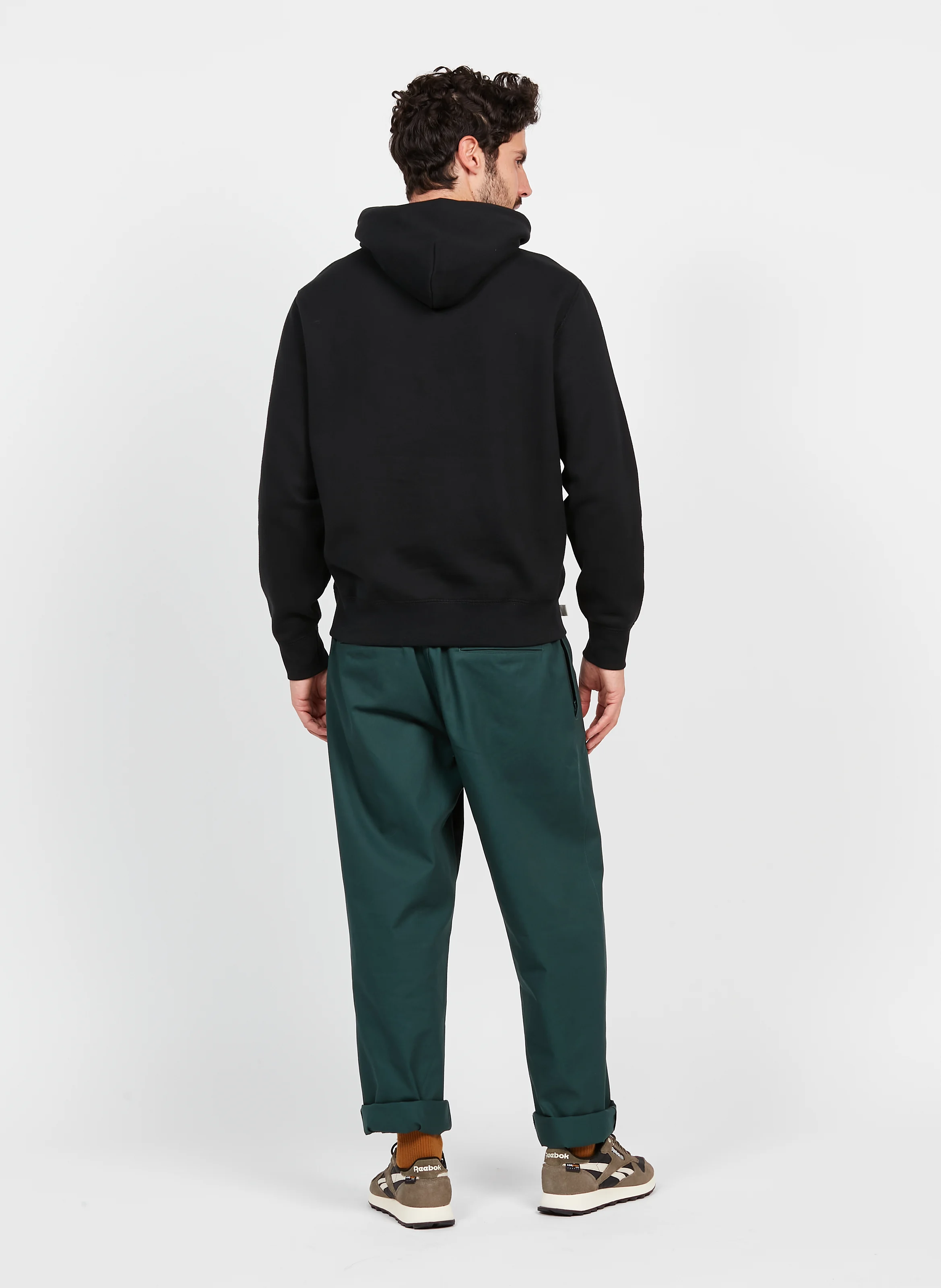 Pantalon droit en coton| Vert