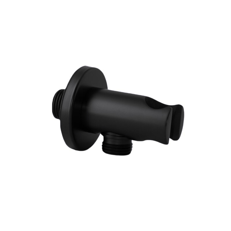 Saniclear Nero Curved inbouw regendouche met 30cm hoofddouche en muurarm zwart mat