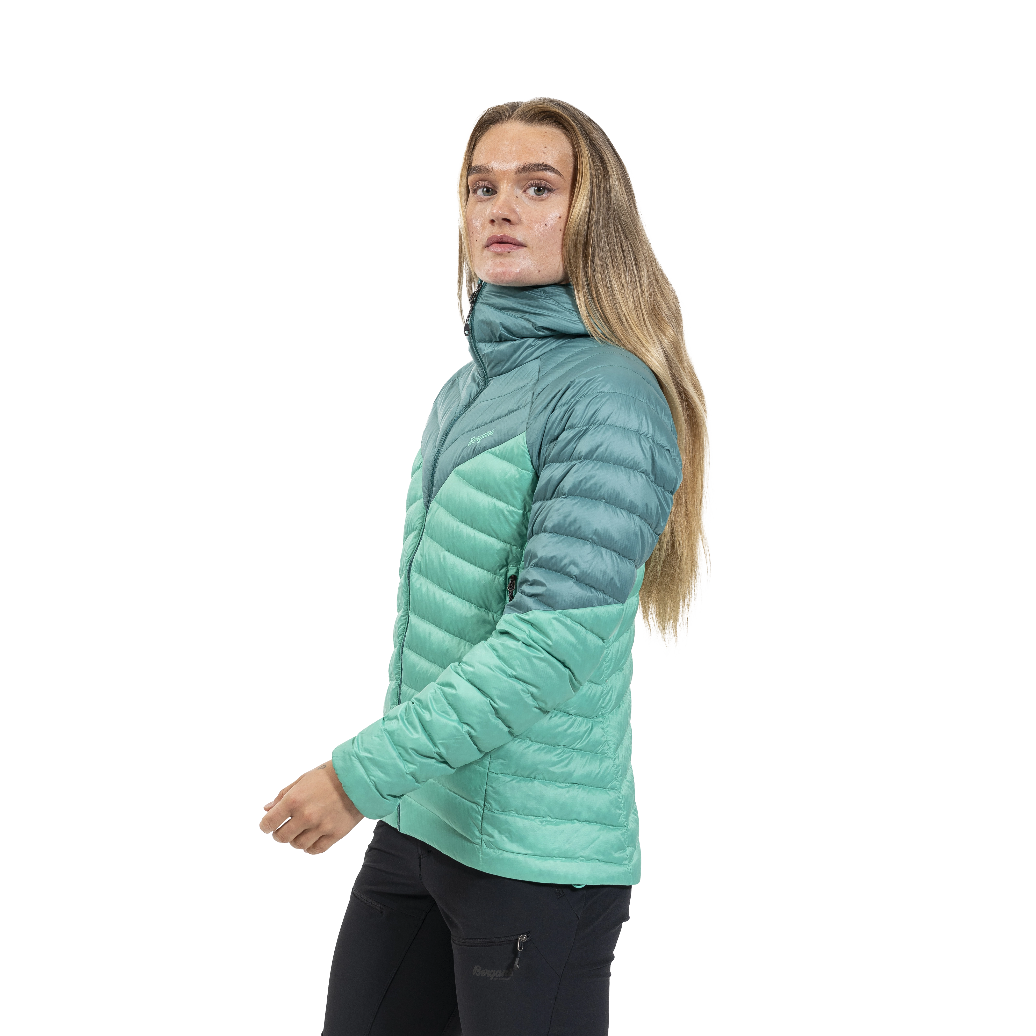 Tind Light Down Jacket Hood Women Light Malachite Green / Malachite Green