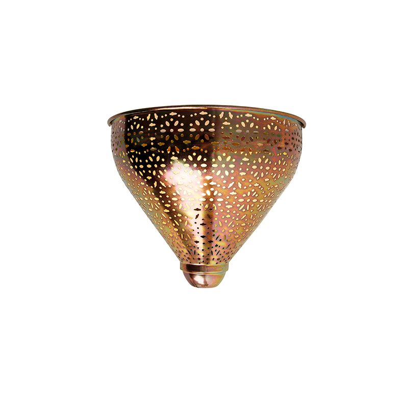 Oosterse wandlamp koper met patroon - Muraf