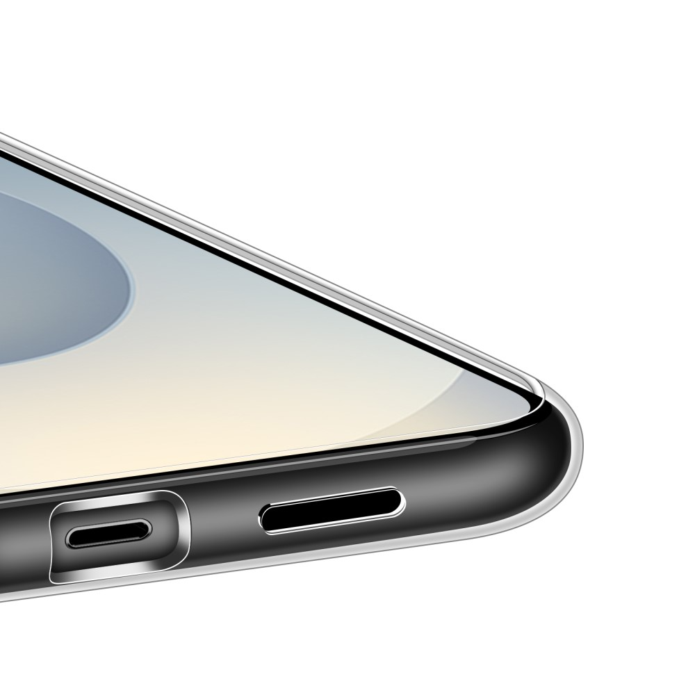 Samsung Galaxy S25 Edge Gummi Case Schutzhülle mit Kameraschutz - Transparent