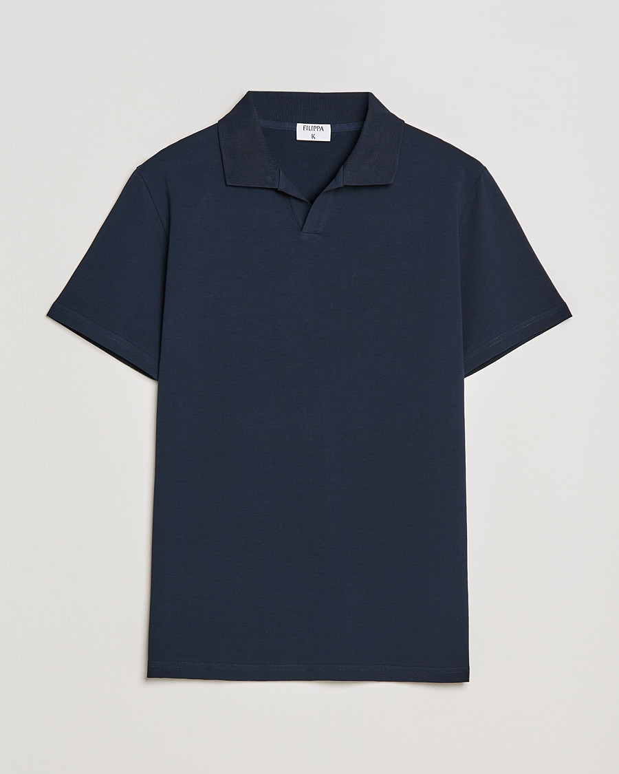 Filippa K Soft Lycra Polo Tee Navy