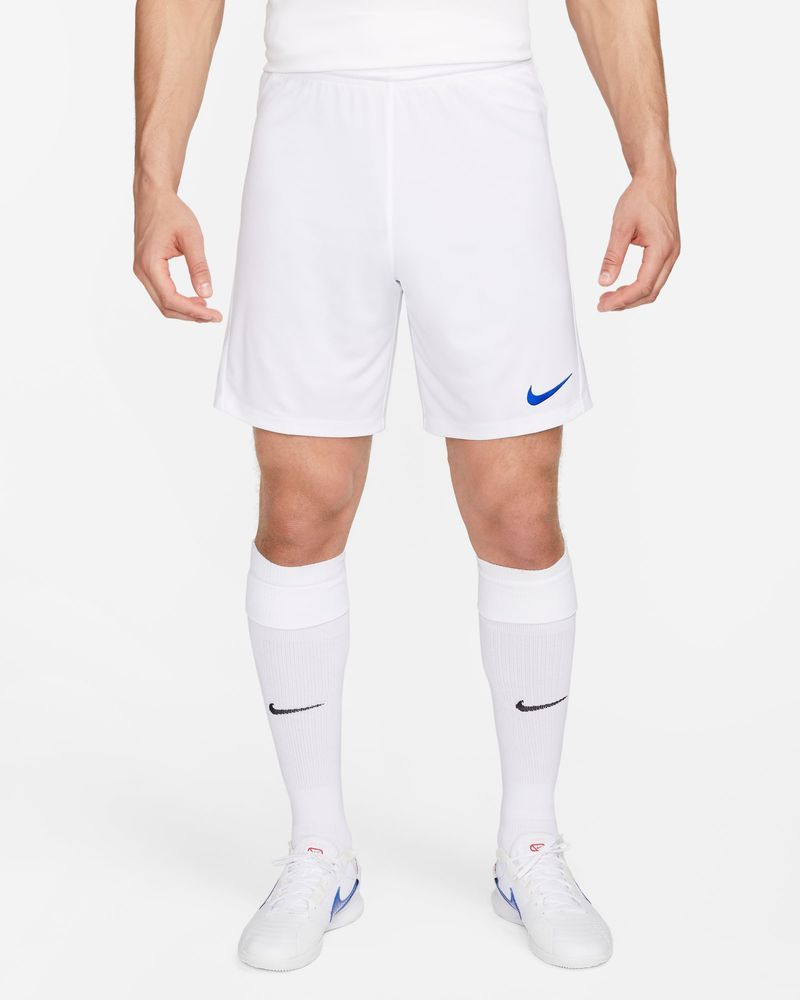 Short Nike Park III Blanc & Bleu Royal pour homme