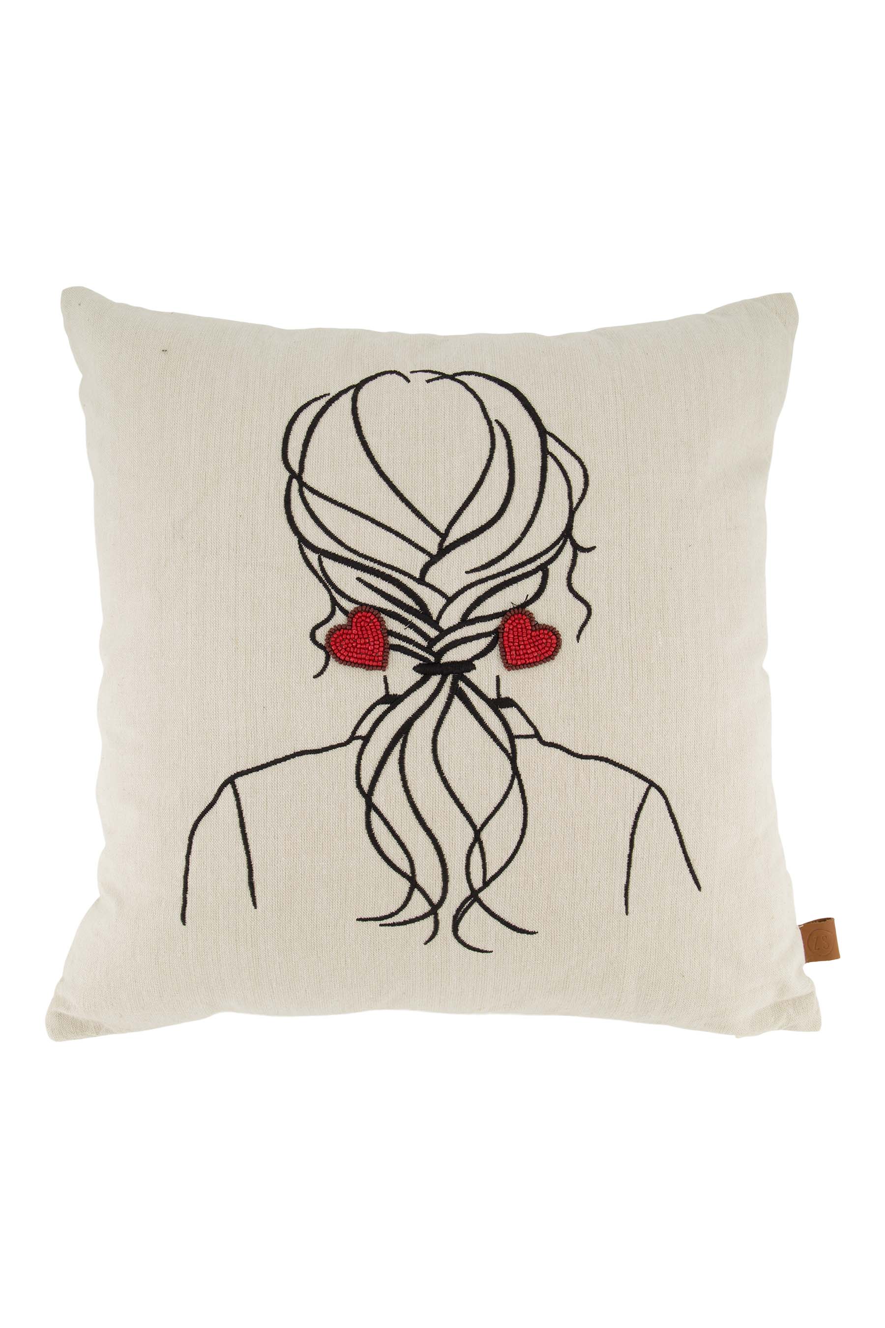 kussen vrouw 45x45cm peper en zout