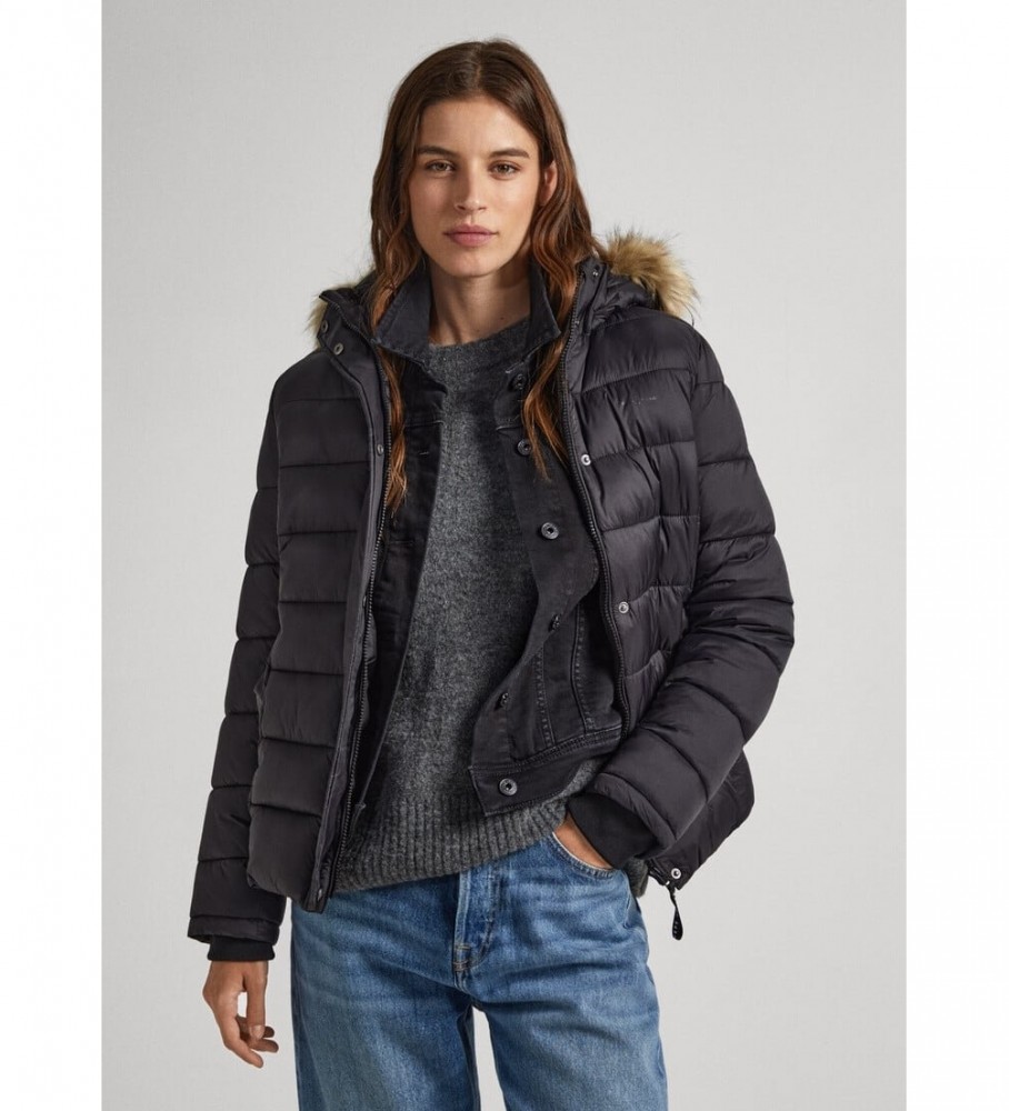 Jaqueta curta preta Pepe Jeans May
