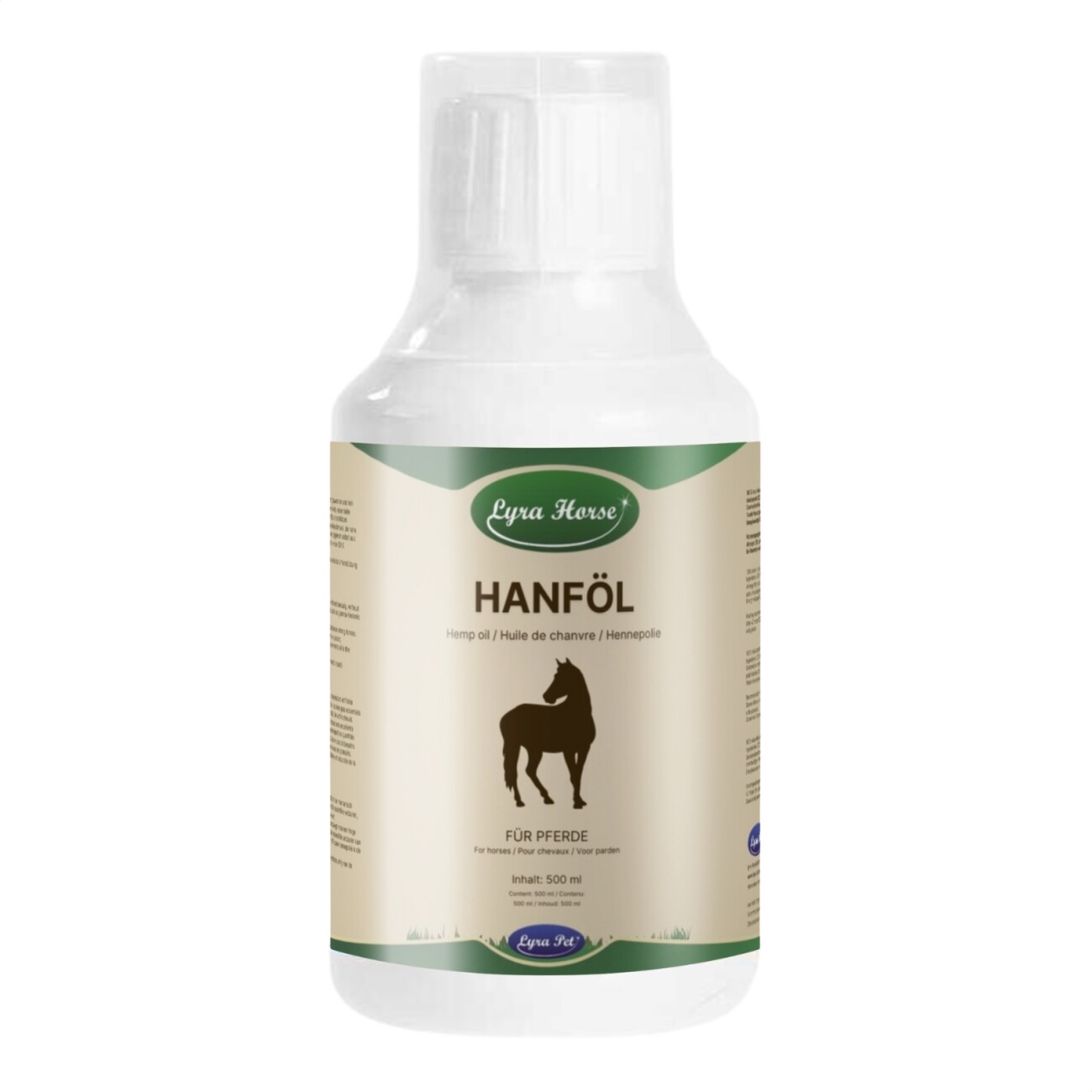 Lyra Pet Lyra Horse Barfer's Solution 100 % Hanföl für Pferde 500 ml