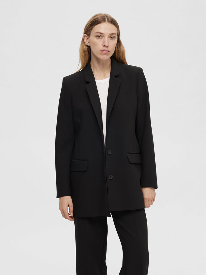 Selected Femme SLFRITA LS RELAXED BLAZER FD NOOS Sort