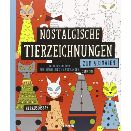 Librero Nostalgische Tierzeichnungen zum Ausmalen: Wunderschöne Bilder zum Ausmalen