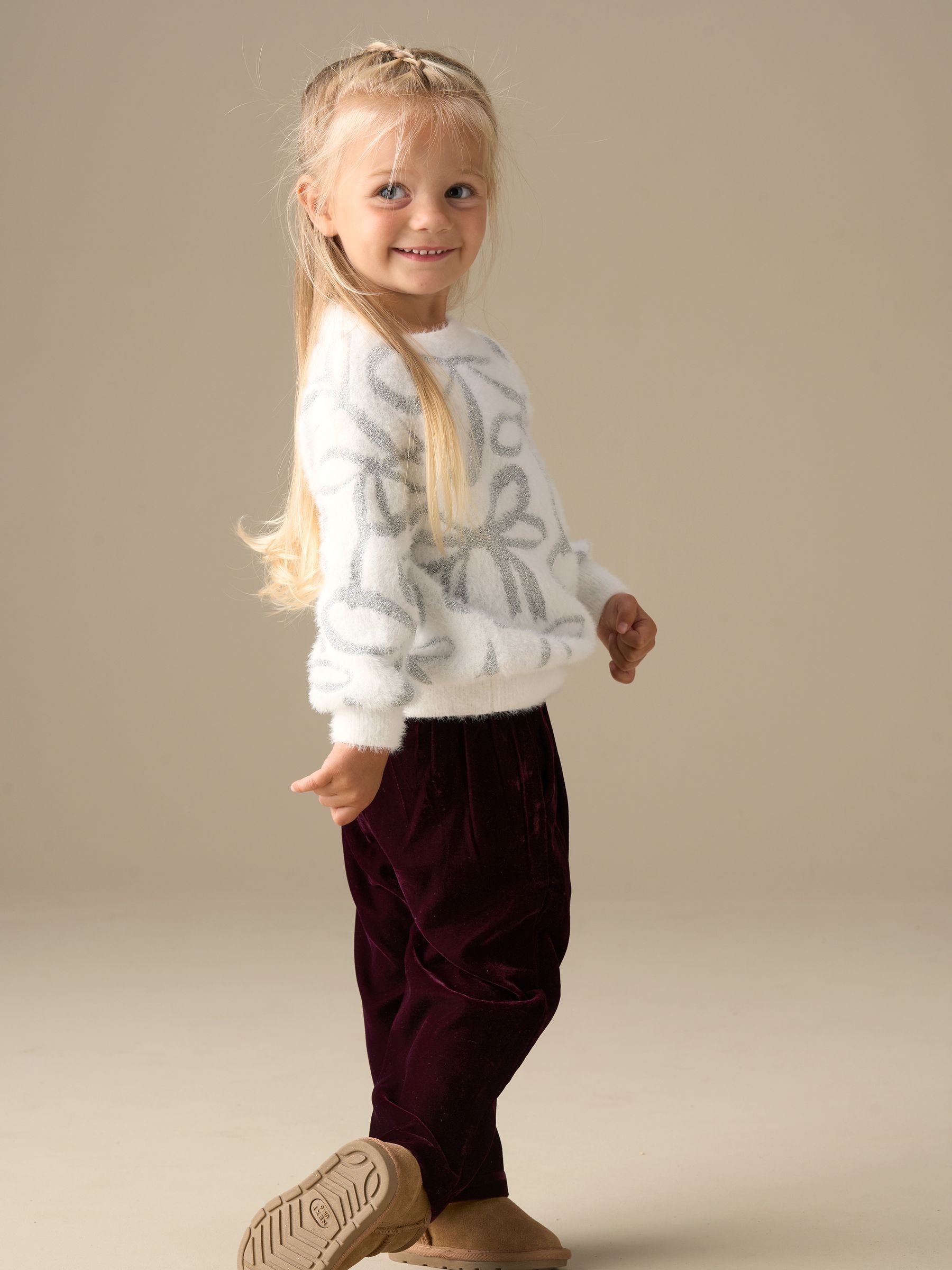 Angel & Rocket Livia Silver Bow Eyelash Jumper
