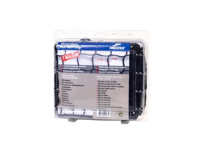 Meister Universalnetz knotenlos, Ø 3 mm / 1 x 3 m, Schwarz Universell einsetzbares Netz