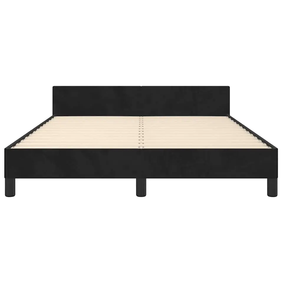 vidaXL - Bed frame zonder matras - Zwart - Fluweel - 140x200 cm