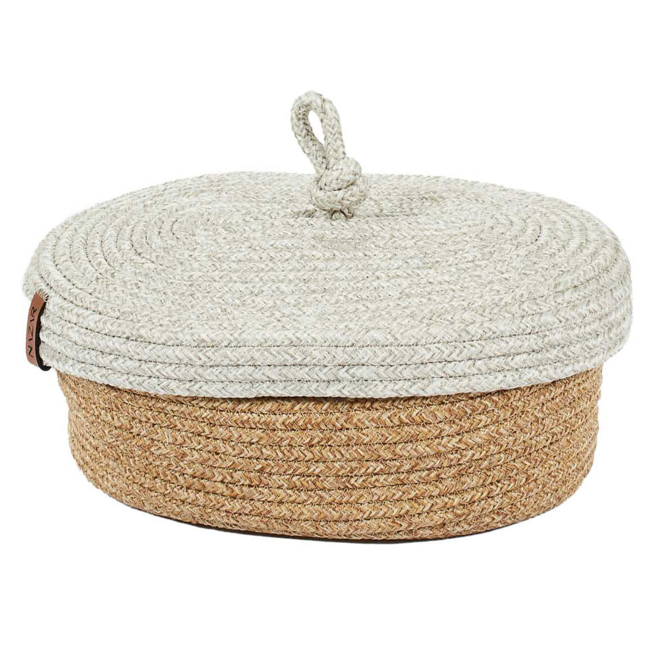 Nazar Rugs Panier CALI 4301 fait main gris - 25x15 cm
