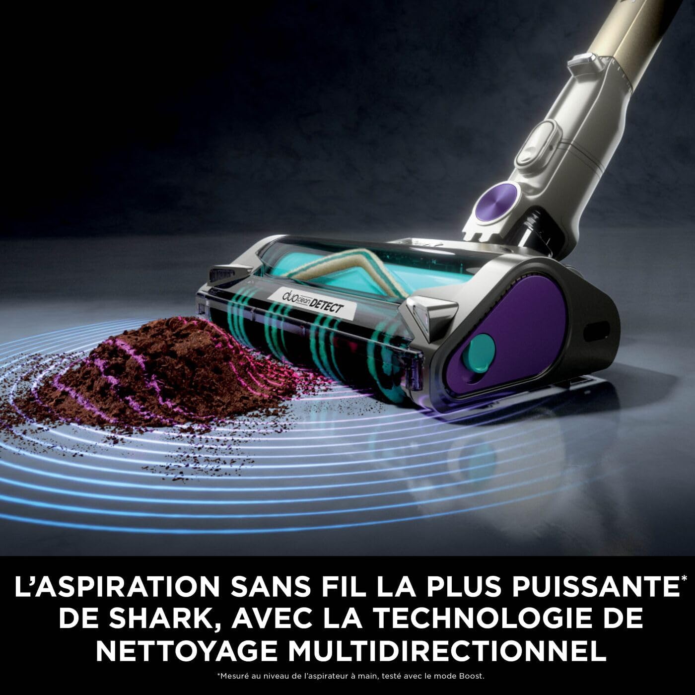 Shark Detect Clean & Empty Aspirateur balai sans fil , aspiration puissante, détection des saletés, base autovidante de 2 L, autonomie de 60 min, anti-emmêlement, brosse, suceur plat, blanc IW3612EU