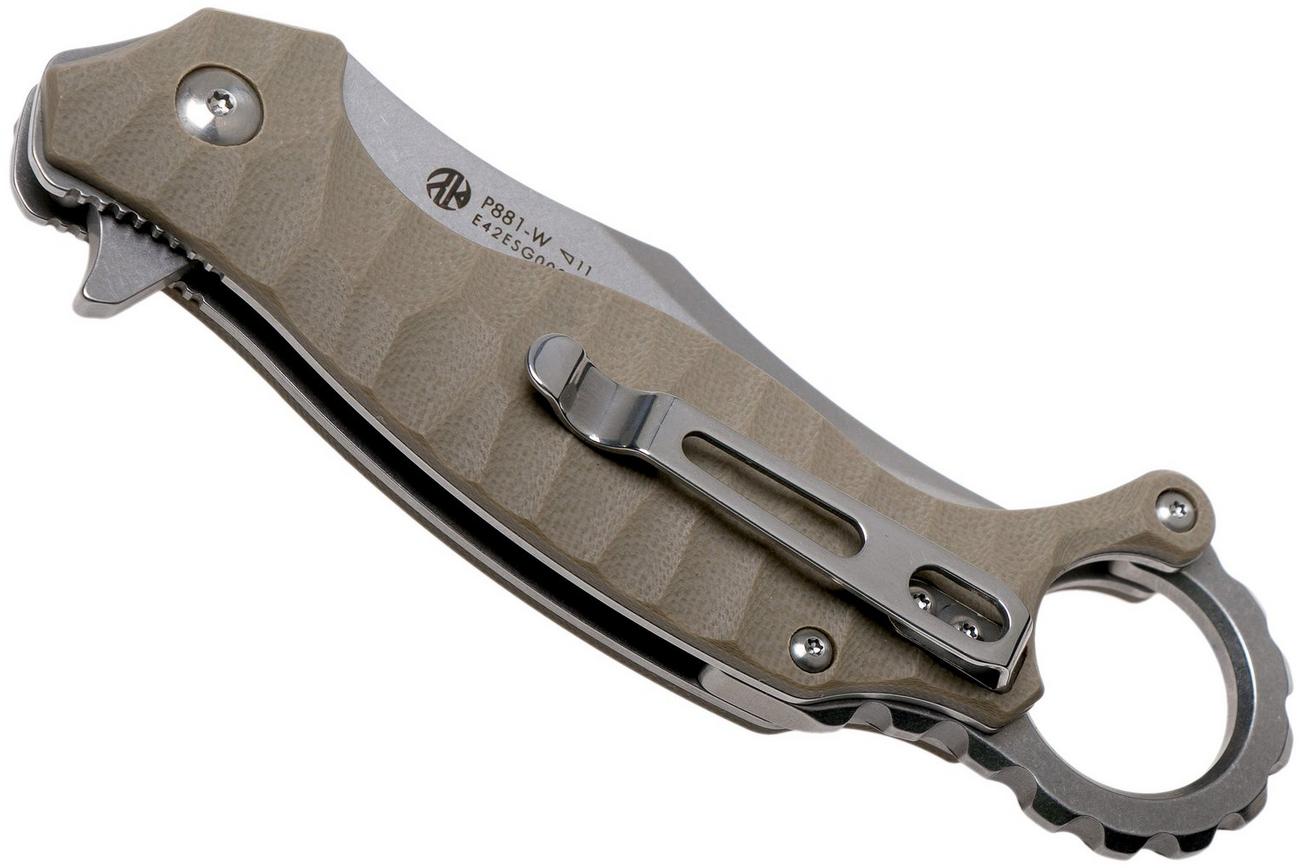 Ruike P881-W Desert Tan karambit zakmes