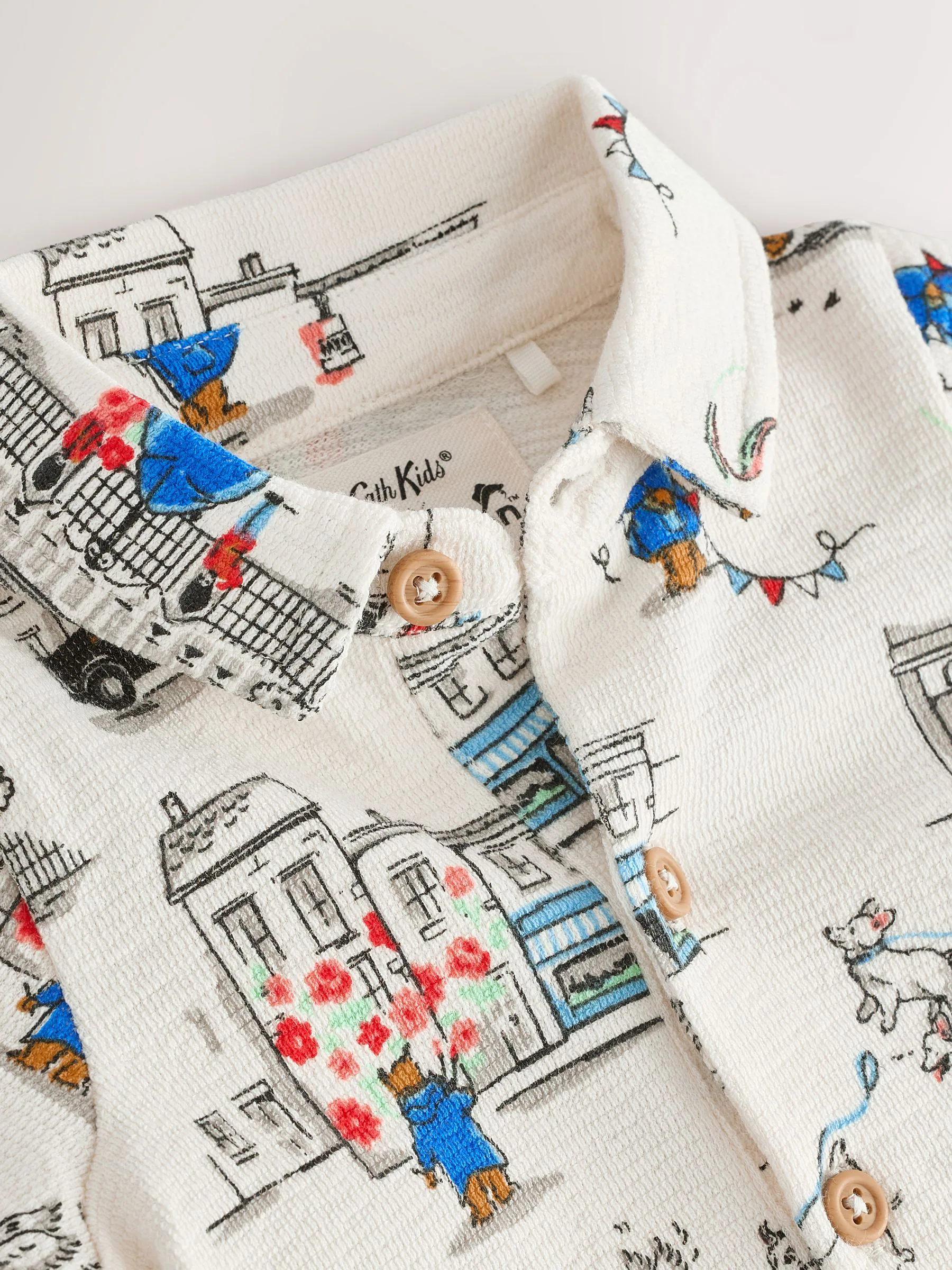 Paddington Bear Baby met kraagje - 100% katoenen Cath Kidston rompertje