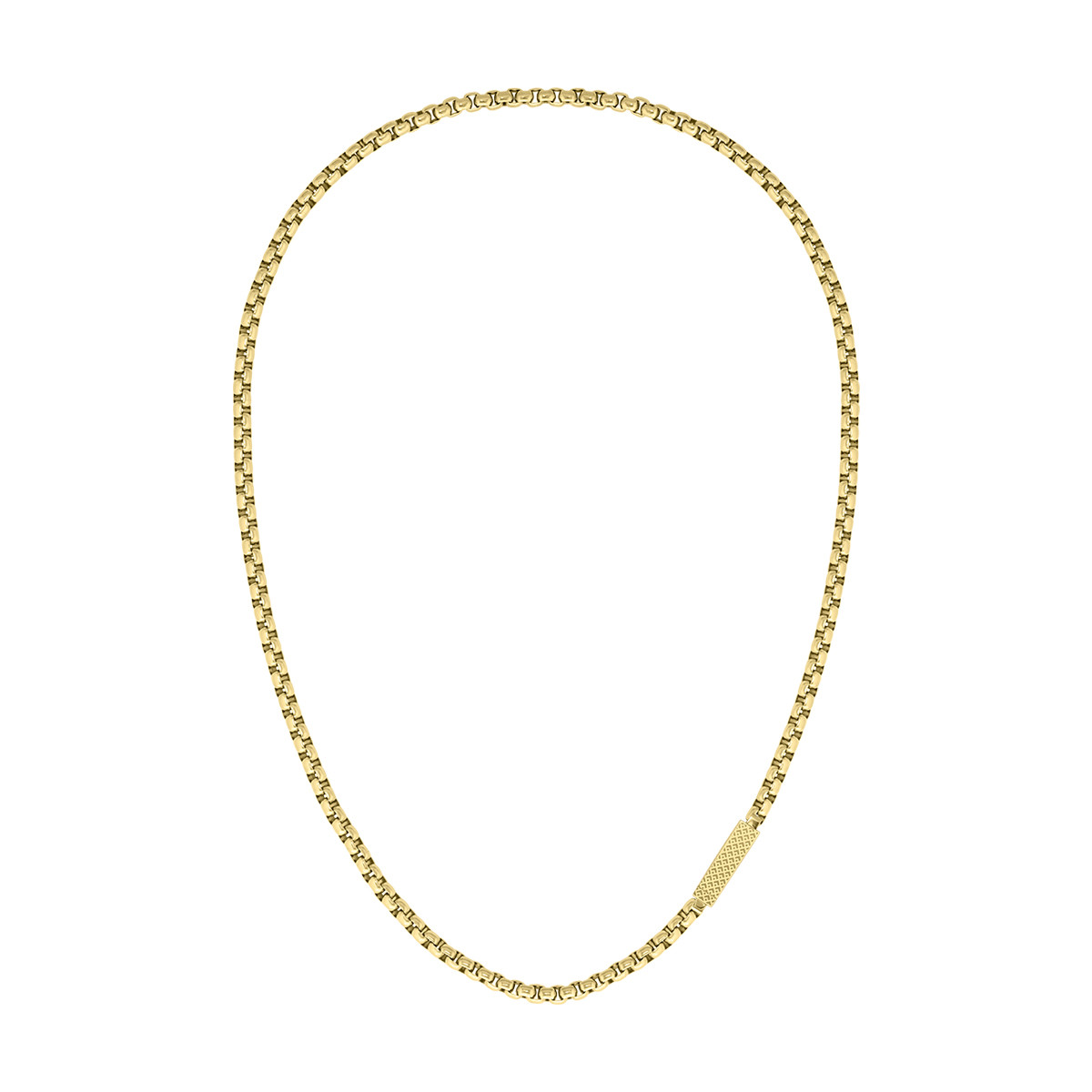 Collier LACOSTE acier doré