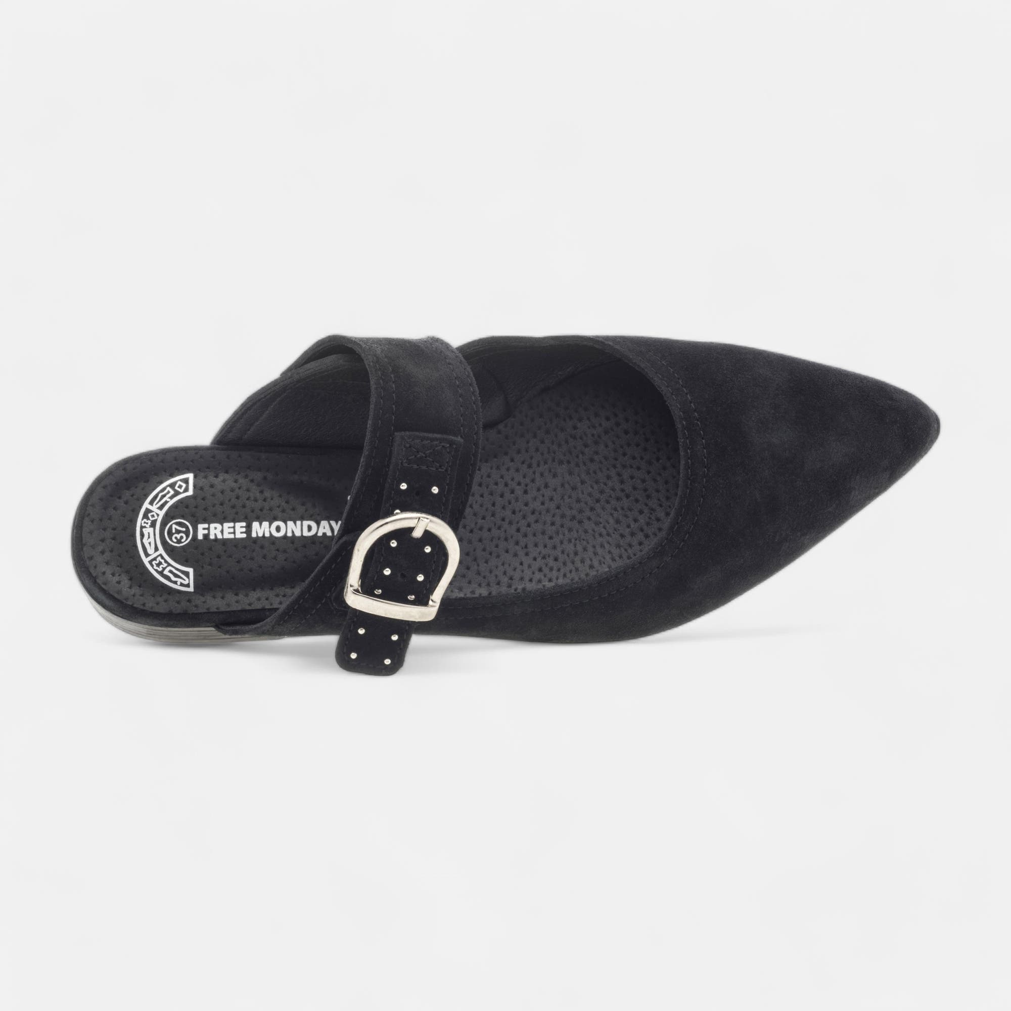 Mules Femme en cuir noir