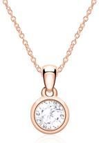 14 karaat roségouden ketting met witte Topaas