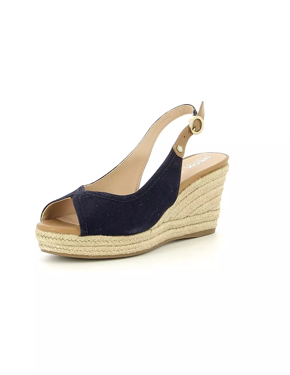 GEOX SOLEIL - Sandales & nu-pieds Navycaramel