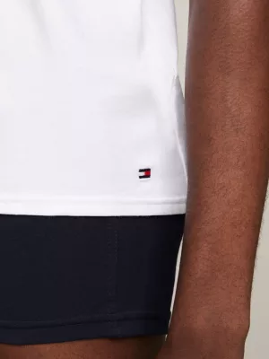 Pacote com 3 camisetas de algodão com decote em V