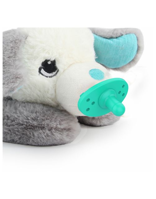 All For Paws Puppy Speelgoed Heartbeat & Warm Pacifier Buddy - Hondenspeelgoed - Grijs