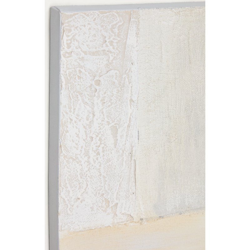 Tableau abstrait Pineda blanc 95 x 95 cm