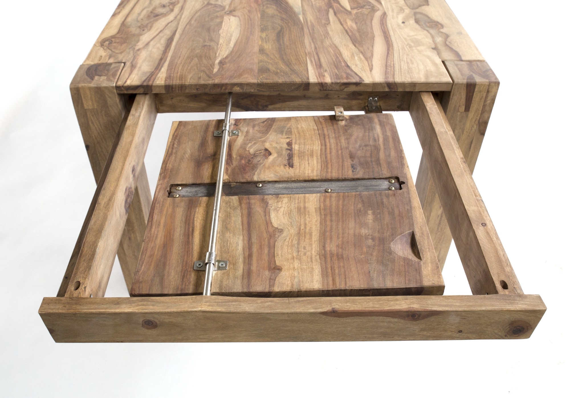 Ausziehtisch 'Benthalm', natur, L 200 cm   100 cm, B 100 cm, H 77 cm von fischer's lagerhaus