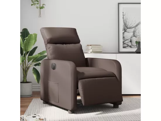Fauteuil inclinable électrique Marron Similicuir