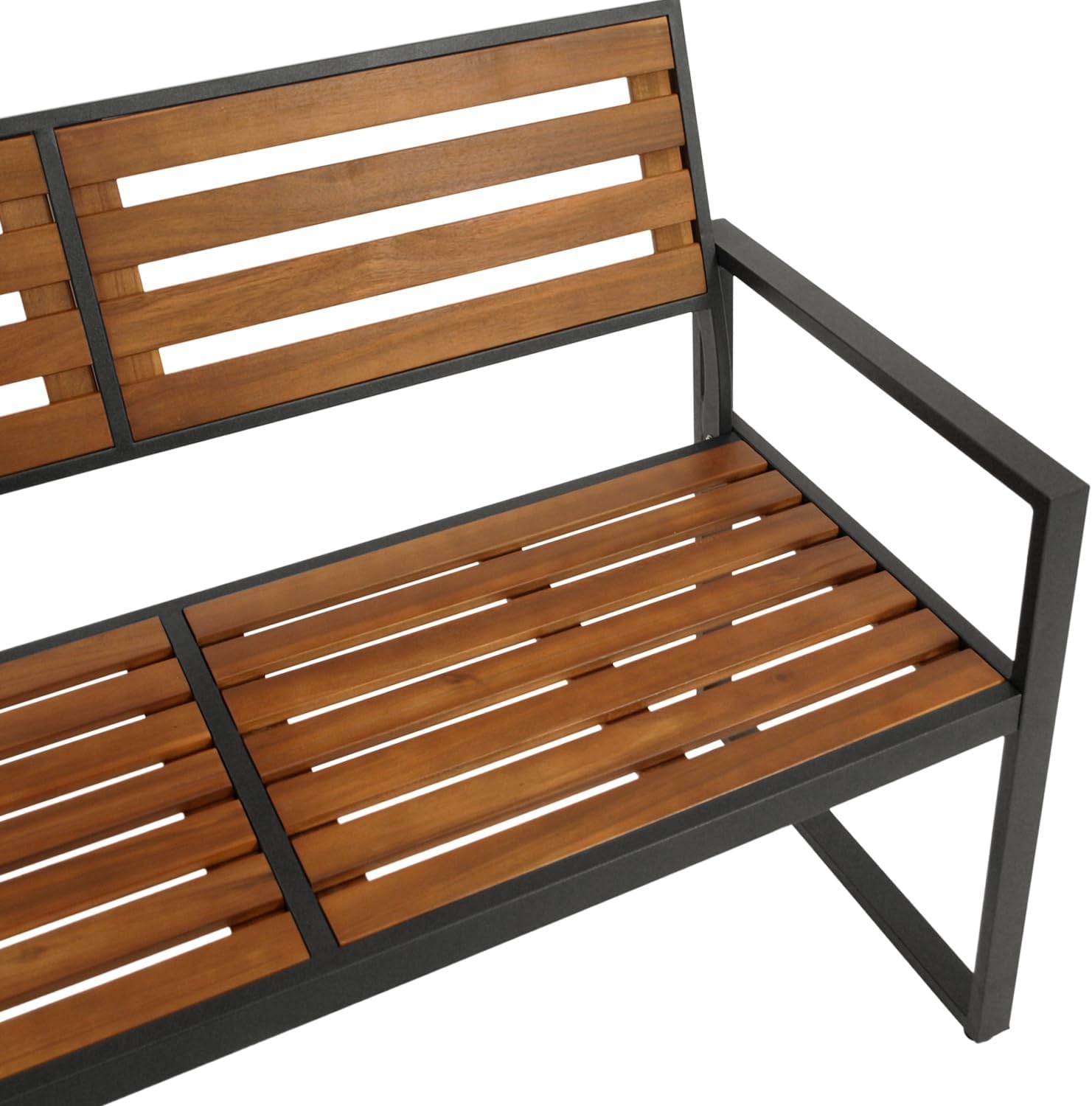 DEGAMO Gartenbank RAGUSA 2-sitzer, mit Rückenlehne, Gestell Metall anthrazit, Sitzfläche Akazie geölt, Outdoor