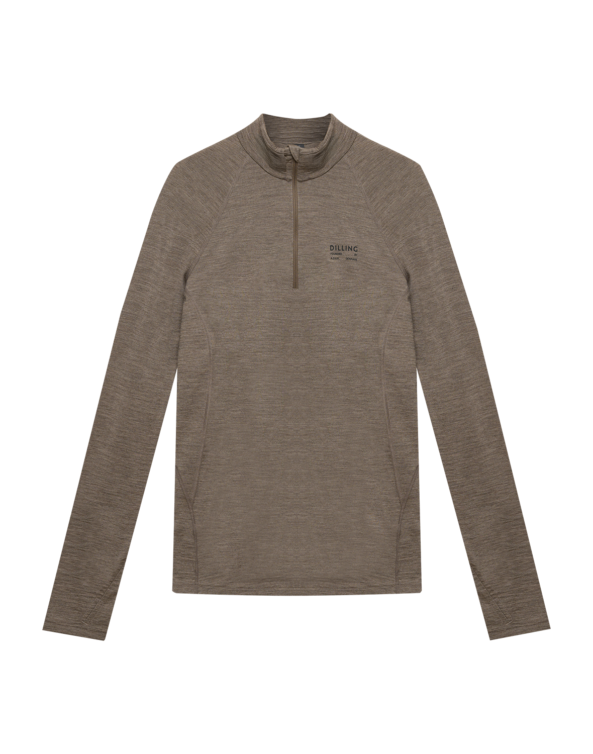 Shirt met halve rits van merinowol voor heren - Gratis