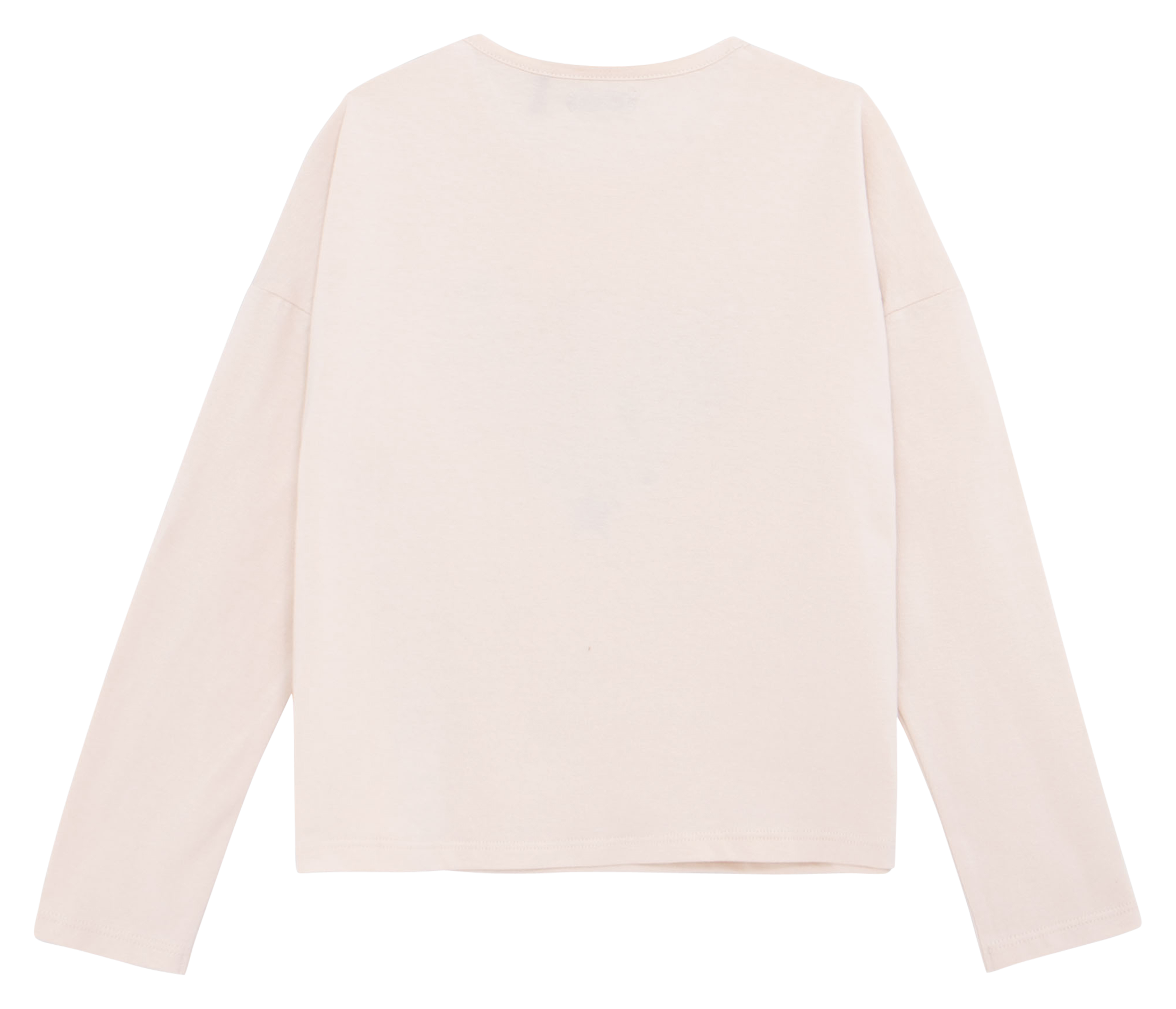 Tee-shirt col rond droit en coton sérigraphié | Blanc
