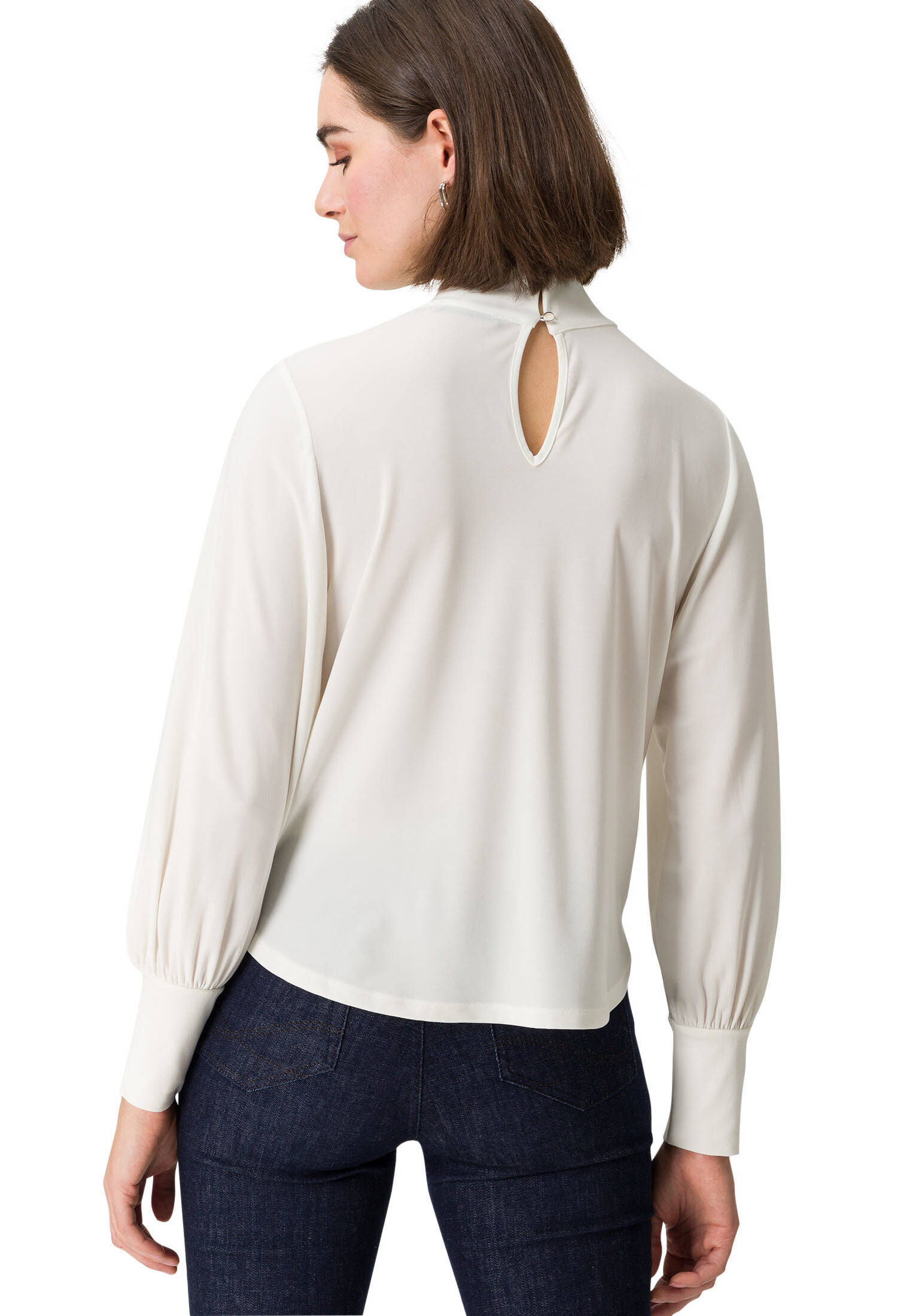 zero| Damen Shirt mit Stehkragen