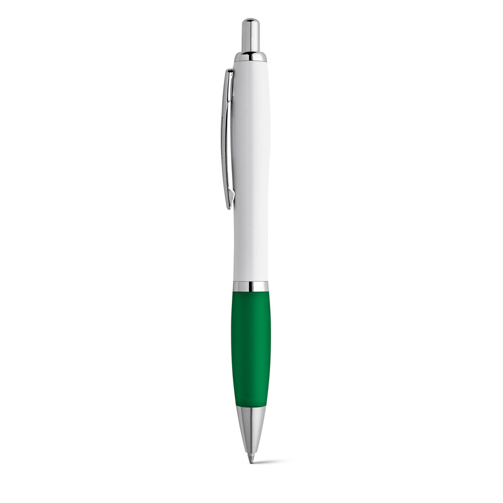 hi!dea 81132 - Stylo à bille en ABS blanc avec clip en métal