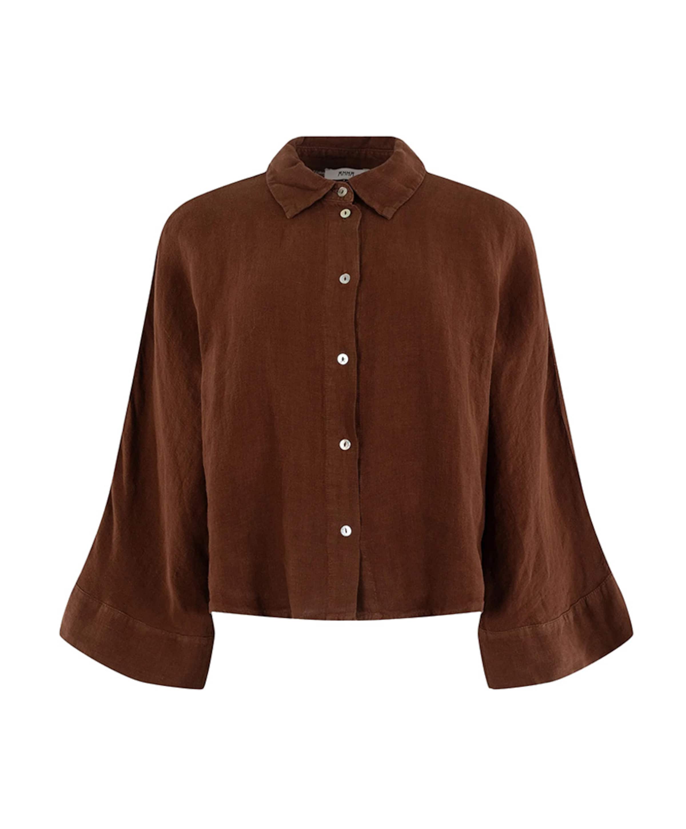 Anna Dames blouse bruin