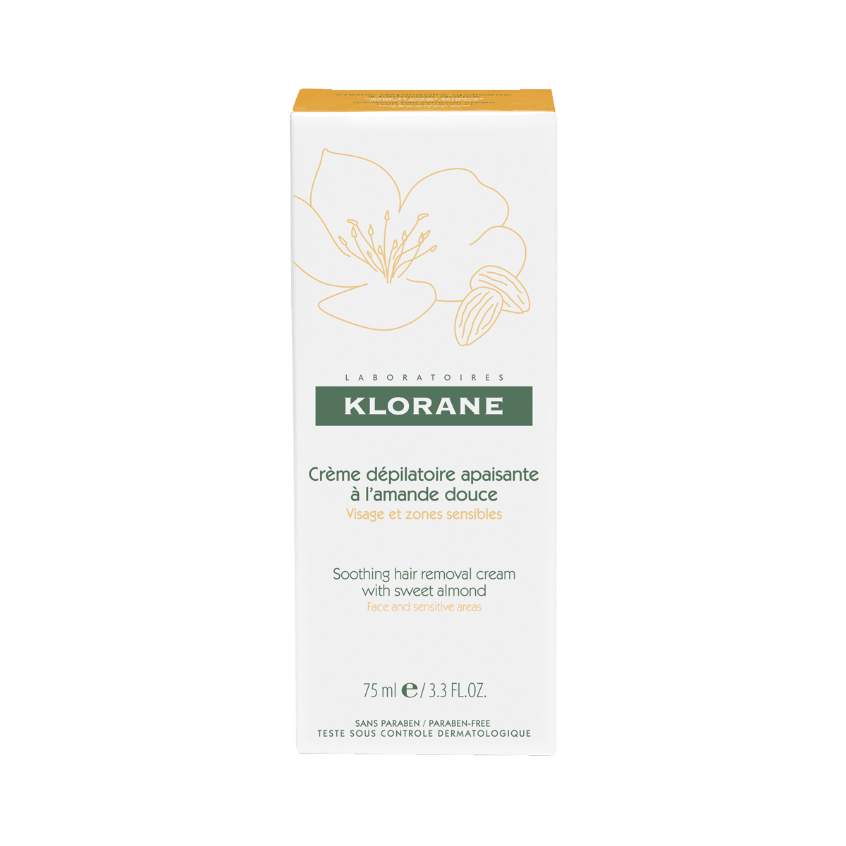 Klorane Enthaarungscreme<br>75 ml, beruhigend für empfindliche Zonen