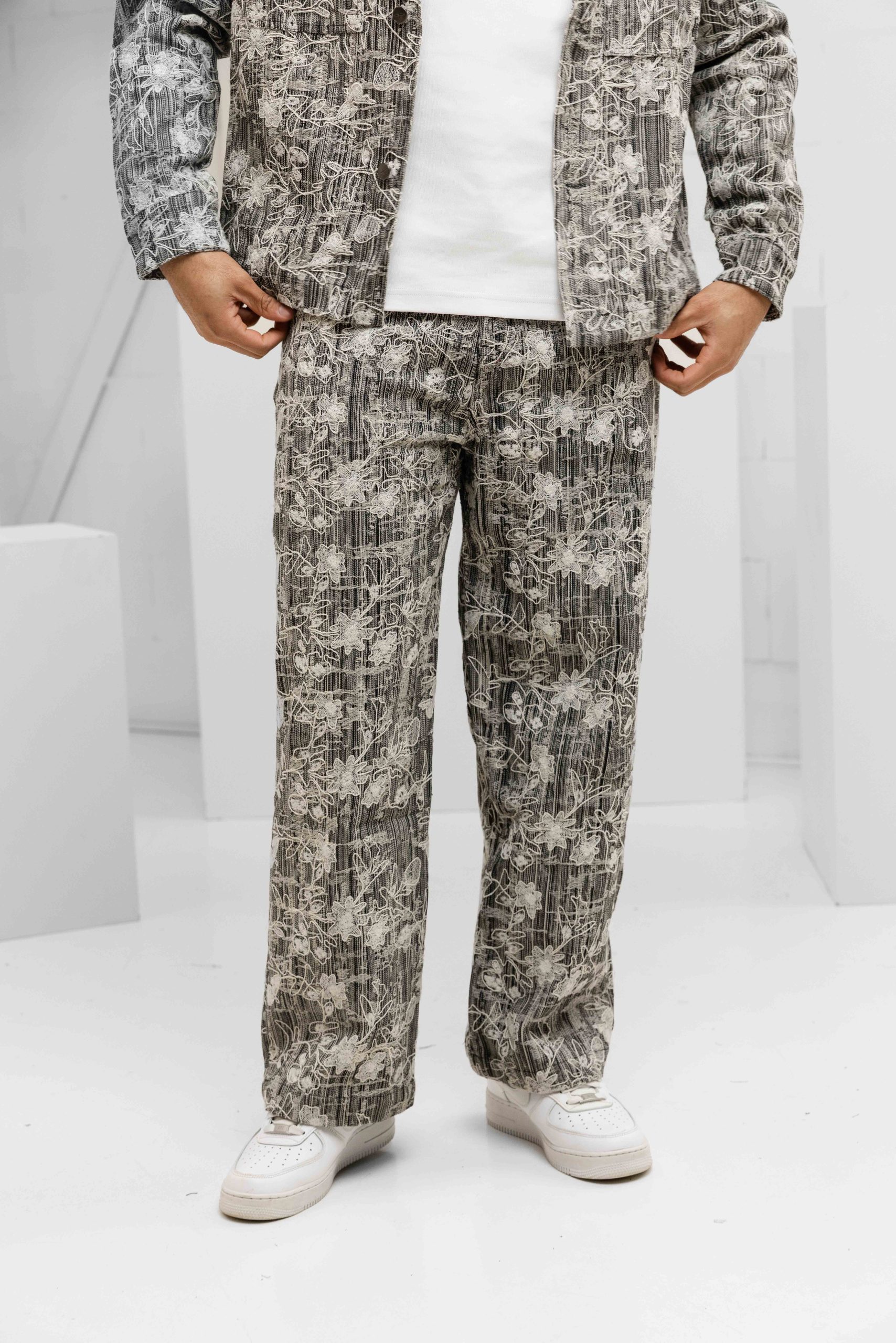 Project X Paris Textured Set Heren Zwart/Wit