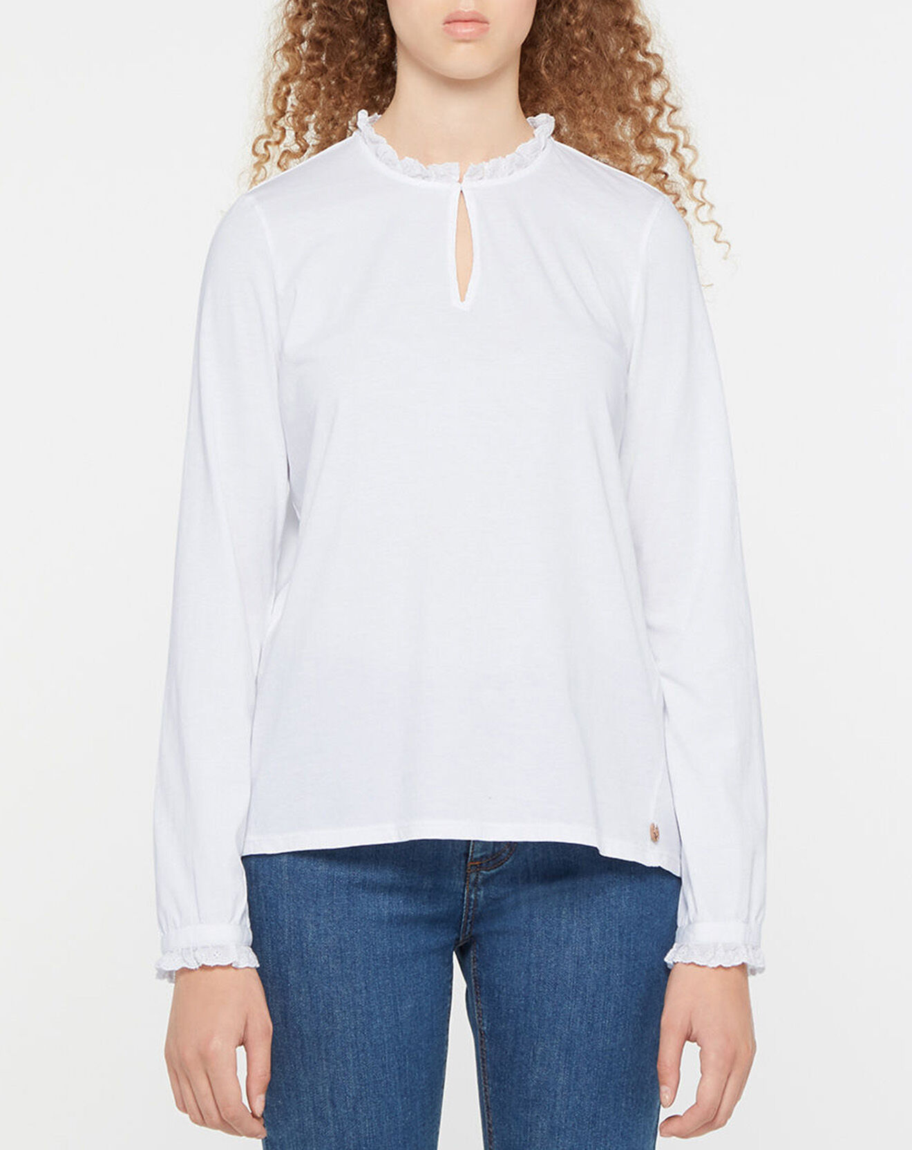 Yerse Blouse 100% Coton Bio Martine blanche