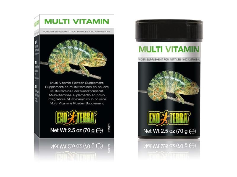 Exo Terra Zusatzpräparat Multi Vitamin, 70 g Puderzusatzpräparat für Reptilien und Amphibien