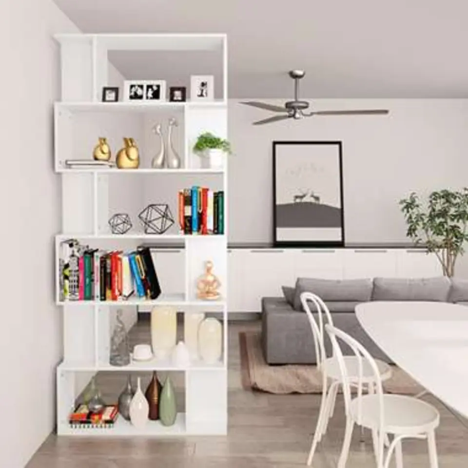 vidaXL - Boekenkast - Wit - Bewerkt hout