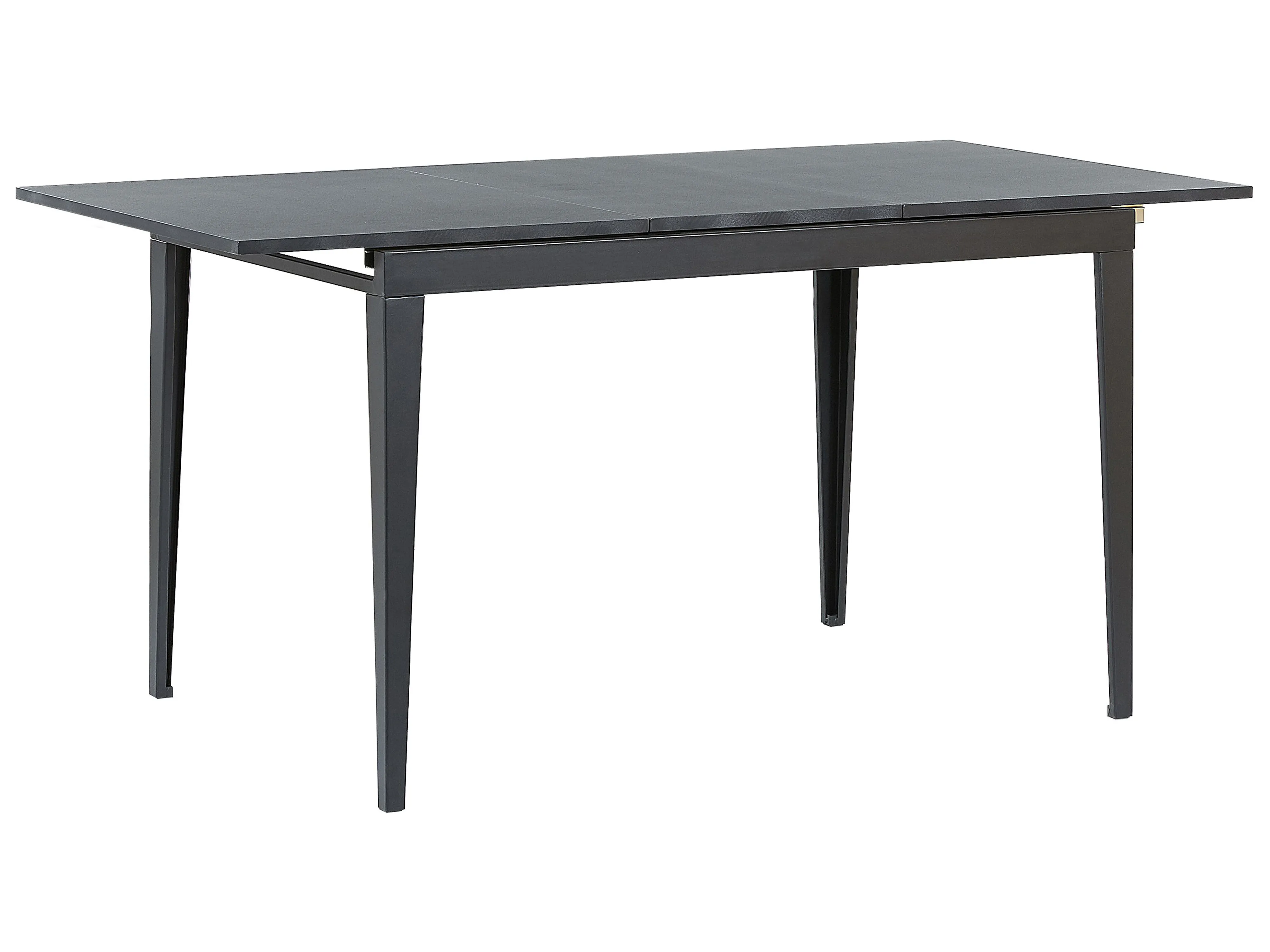 Eettafel uitschuifbaar NORLEY Zwart 80 cm 120/160 cm