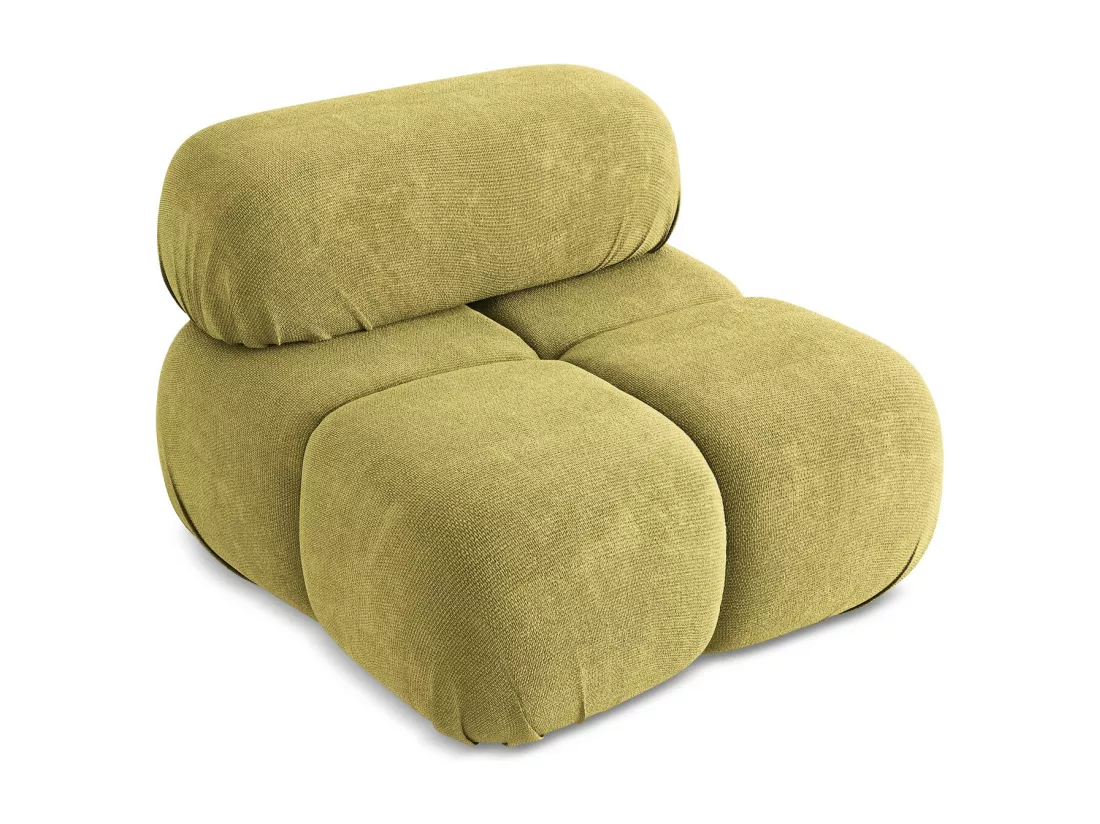 Fauteuil en Chenille - vert citron - LOKUA
