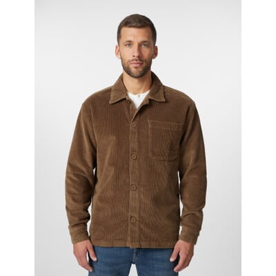 Herren-Hemdjacke Cord, Mittelbraun
