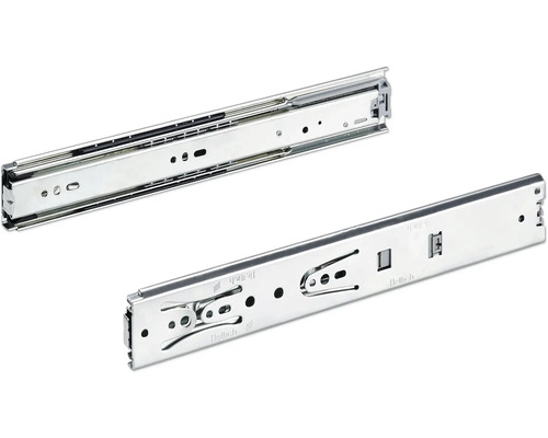 Ladegeleider, volledig uittrekbaar, 300 mm, met soft-close mechanisme, verchroomd, 9126918, 2 stuks