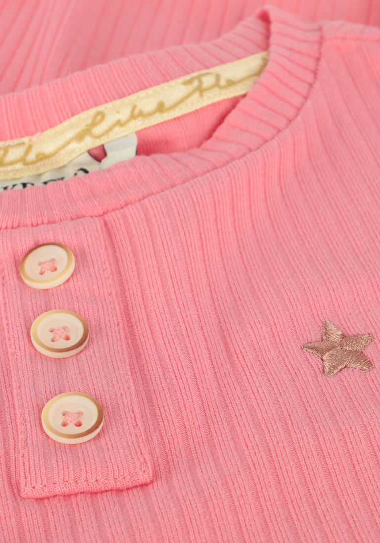 LIKE FLO roze like flo t-shirt solid rib ss tee