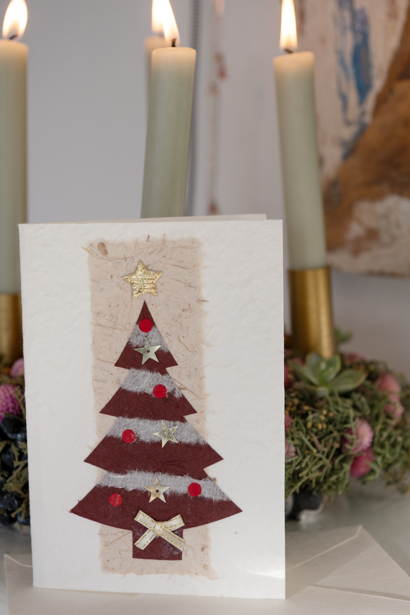 Grußkarte Weihnachtsbaum, rot, T 17 cm, B 12 cm günstig bestellen