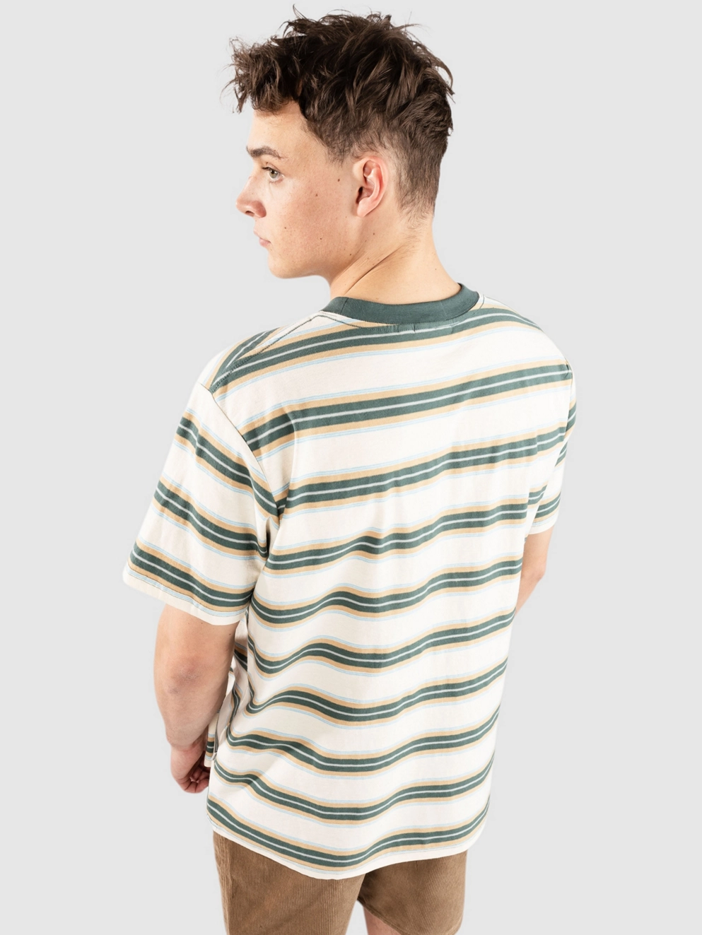 Rhythm Everyday Stripe T-Shirt vintage green