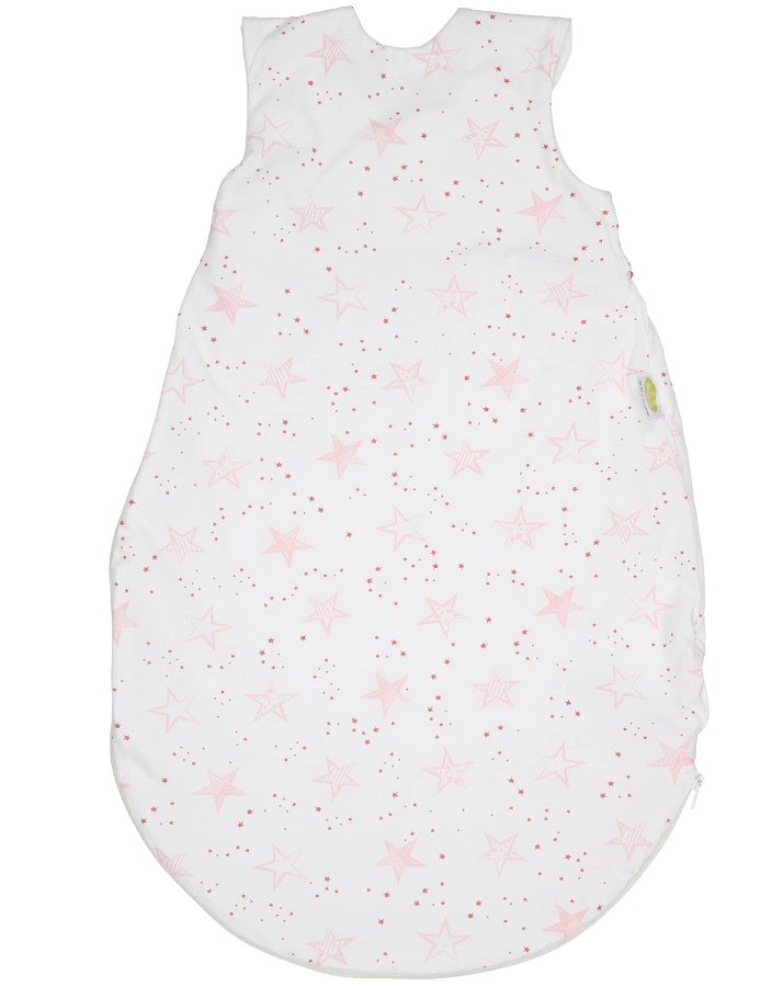 Schlafsack TIMMI COOL COOLMAX® – SCRIBBLE STARS in weiß/rosa