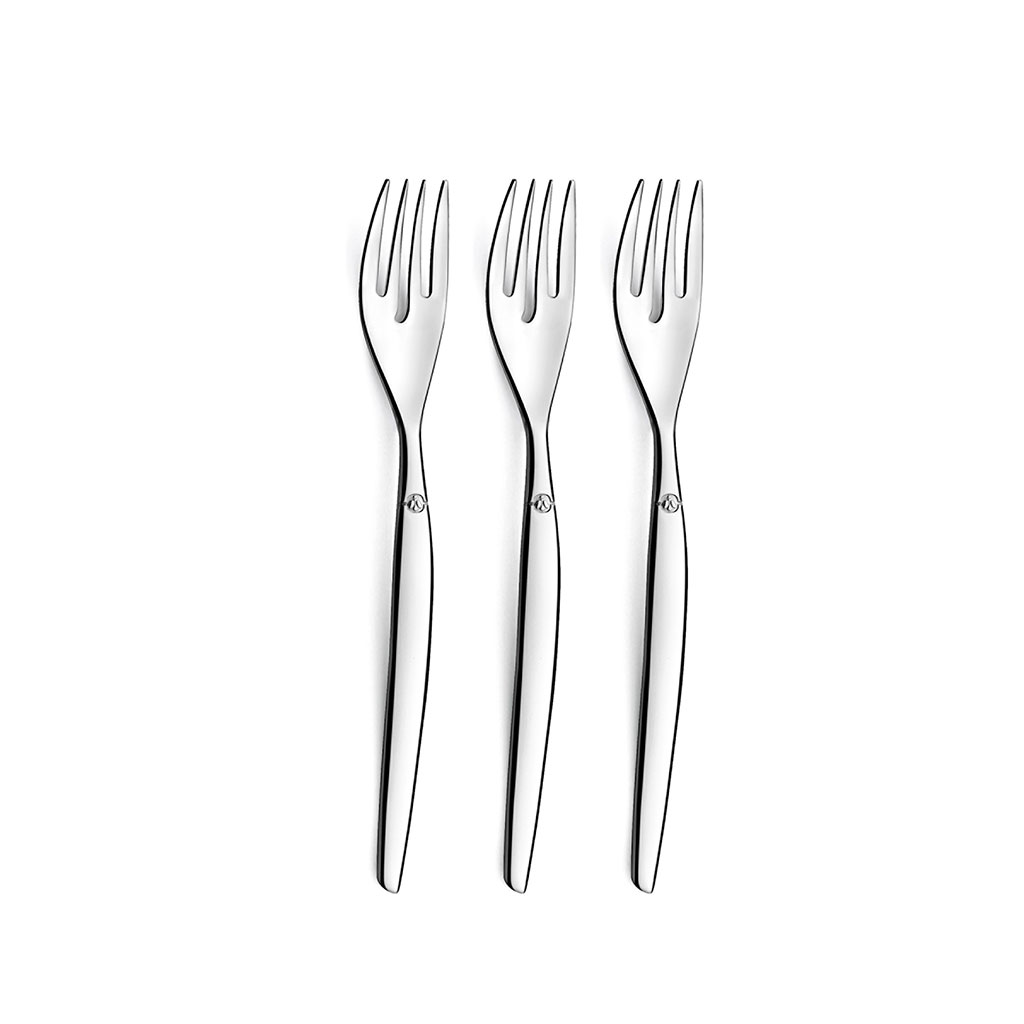 Lot de 3 fourchettes à gâteaux JET BRILLANT H 18cm  - AMEFA