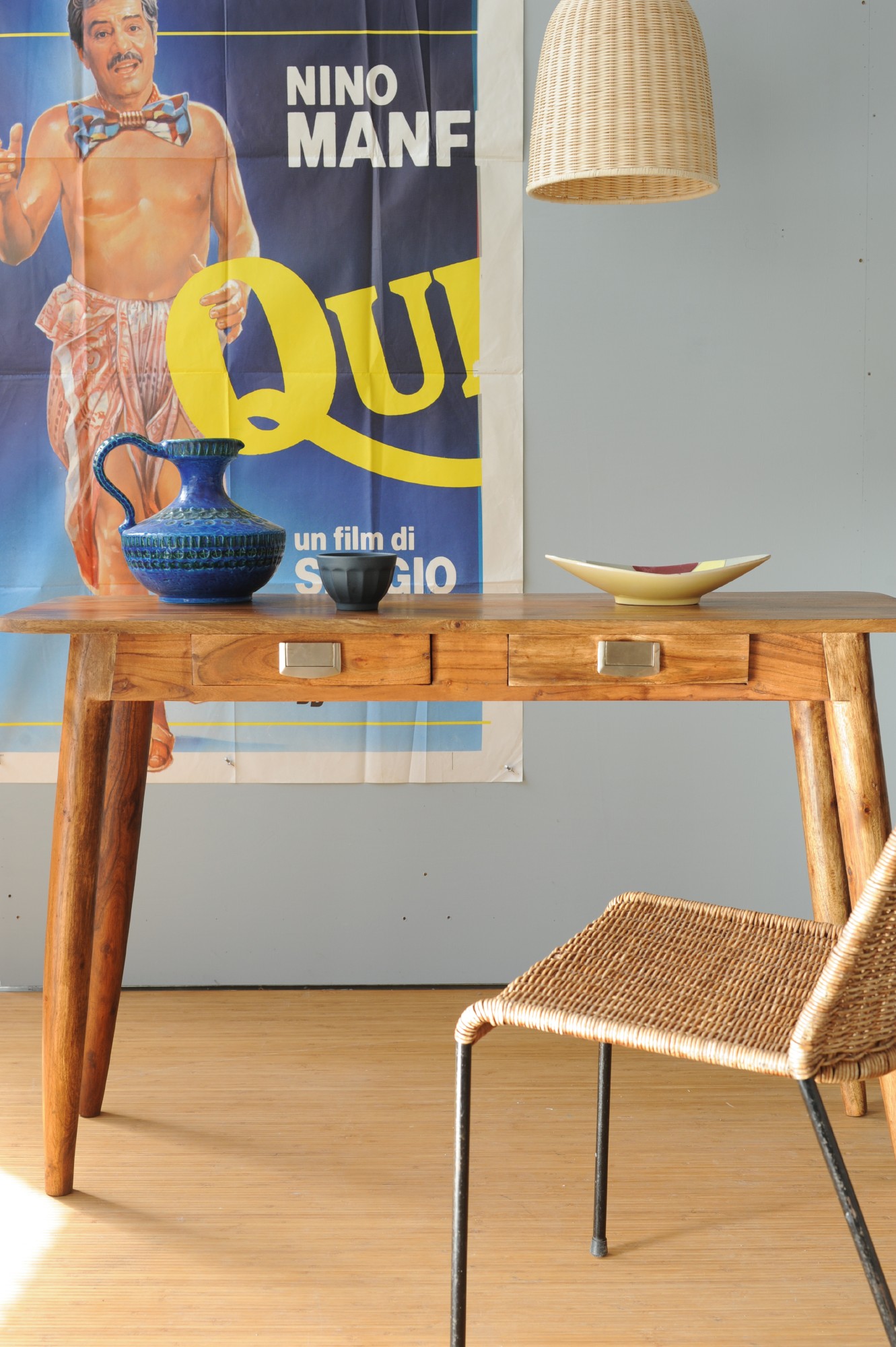 Tisch 'Motley' mit 2 Schubladen, natur, B 115 cm, H 76 cm, T 40 cm von fischer's lagerhaus